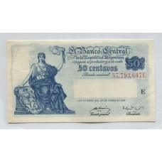 ARGENTINA COL. 408b BILLETE DE $ 0,50 MUY BUENO
